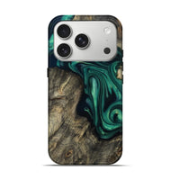 iPhone 17 Pro Wood Live Edge Phone Case - Elyssa (Green, 813361)