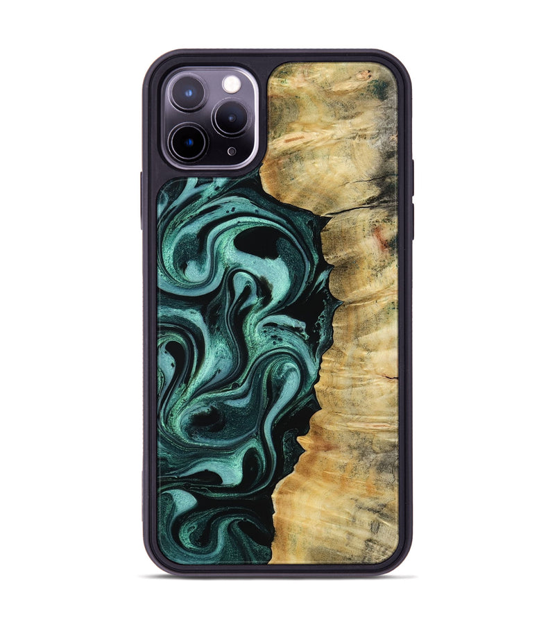 iPhone 11 Pro Max Wood Phone Case - Blaire (Green, 813371)