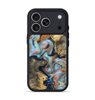 iPhone 17 Pro Wood Phone Case - Fred (Teal & Gold, 813377)