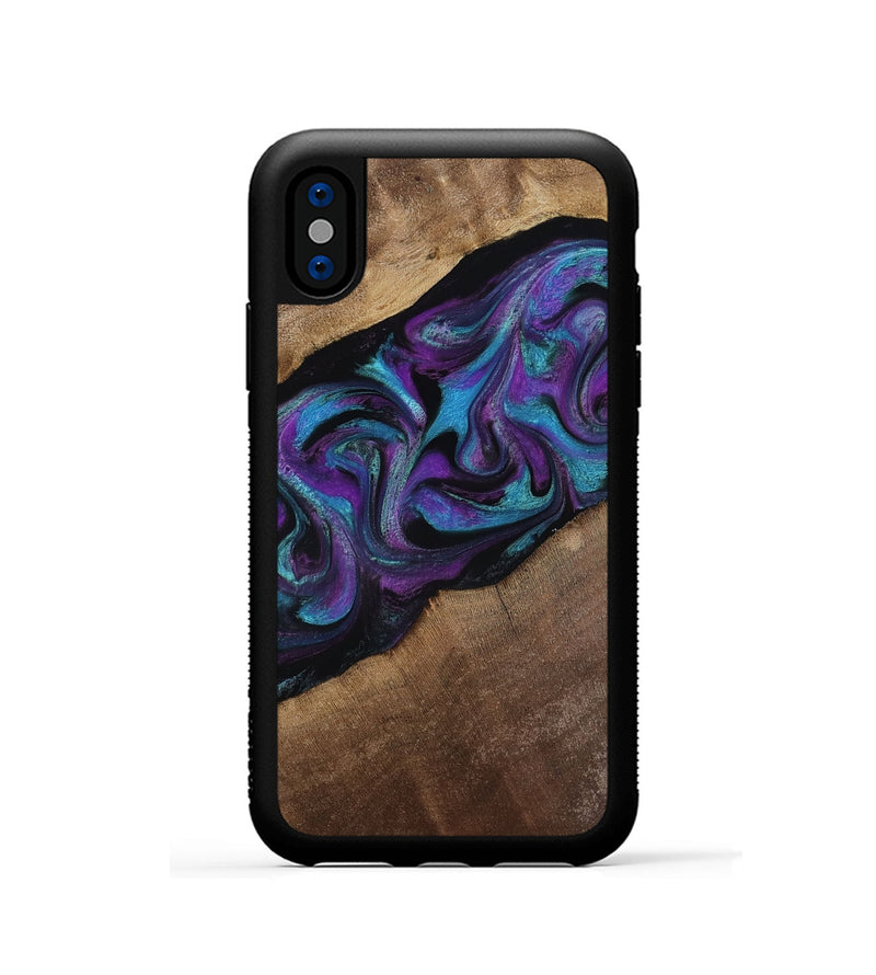 iPhone Xs Wood Phone Case - Mandy (Purple, 813382)