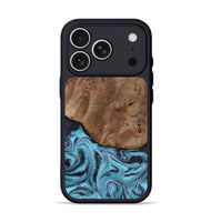 iPhone 17 Pro Wood Phone Case - Lara (Blue, 813404)