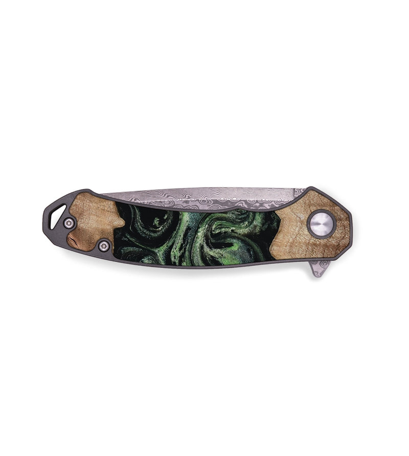 EDC Wood Pocket Knife - Carlee (Green, 813476)