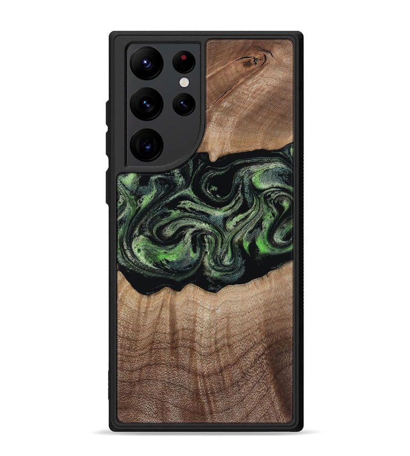 Galaxy S22 Ultra Wood Phone Case - Carlee (Green, 813476)