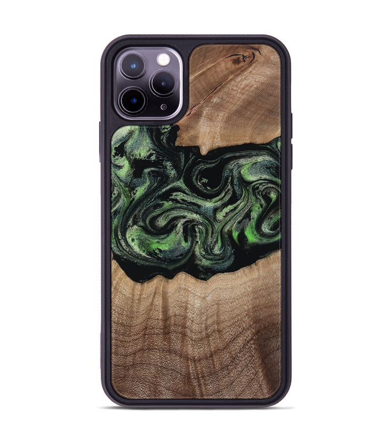 iPhone 11 Pro Max Wood Phone Case - Carlee (Green, 813476)