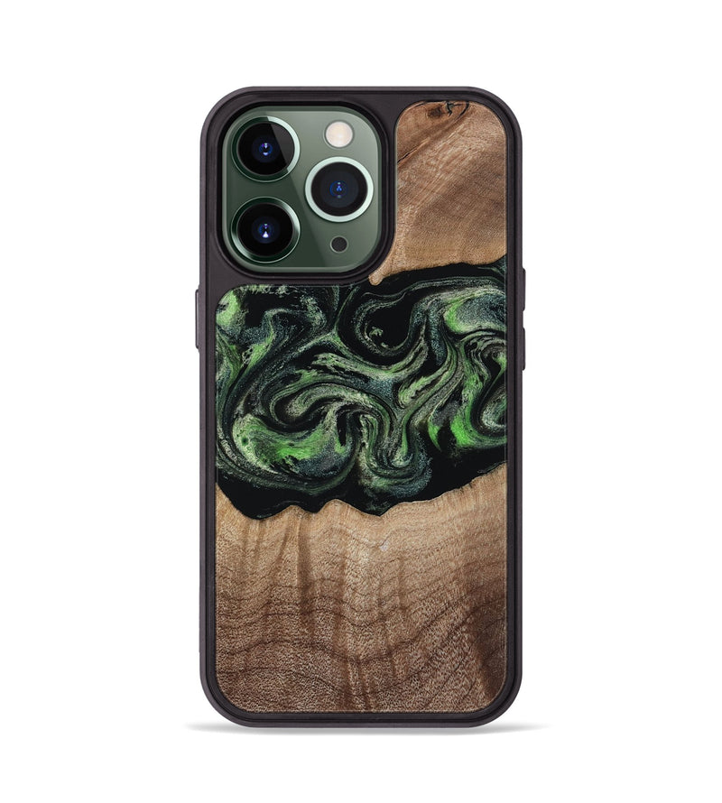 iPhone 13 Pro Wood Phone Case - Carlee (Green, 813476)