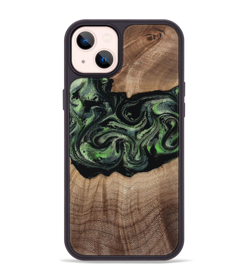 iPhone 14 Plus Wood Phone Case - Carlee (Green, 813476)