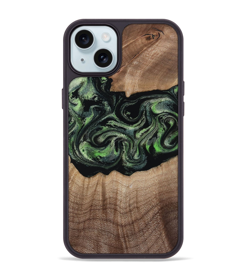 iPhone 15 Plus Wood Phone Case - Carlee (Green, 813476)