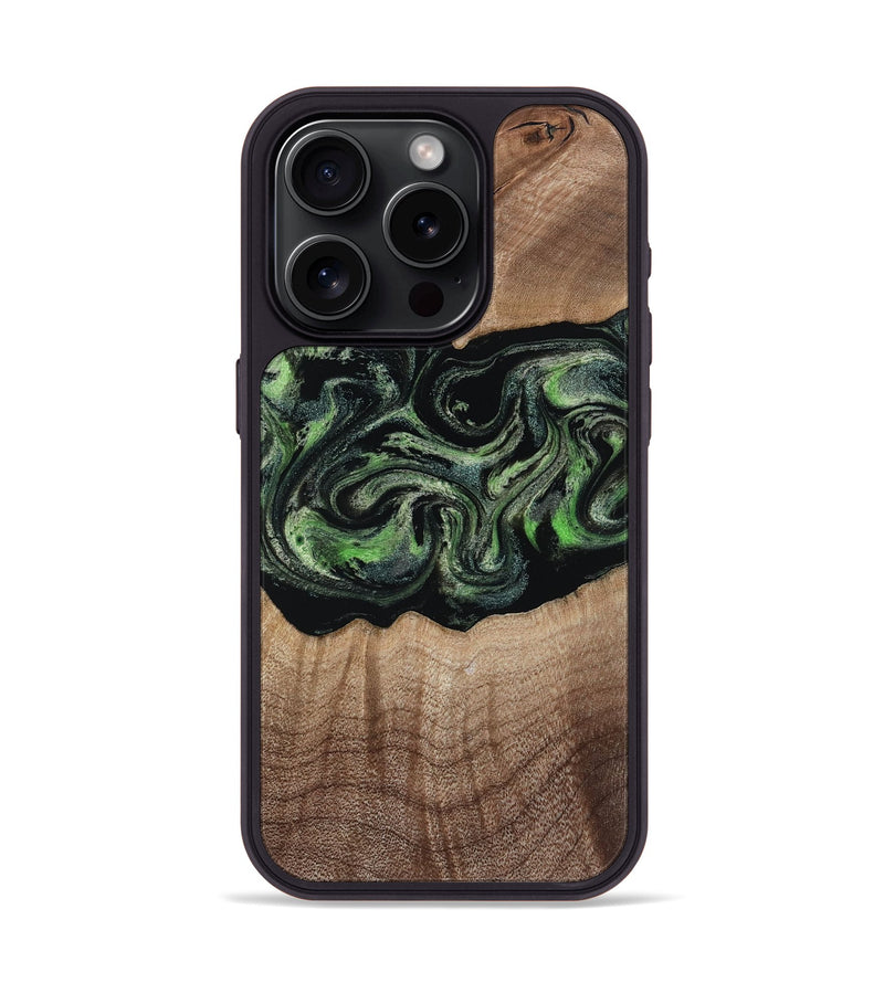 iPhone 15 Pro Wood Phone Case - Carlee (Green, 813476)