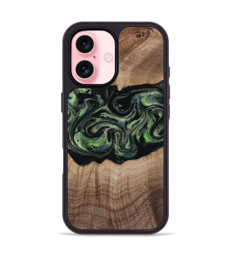 iPhone 16 Wood Phone Case - Carlee (Green, 813476)