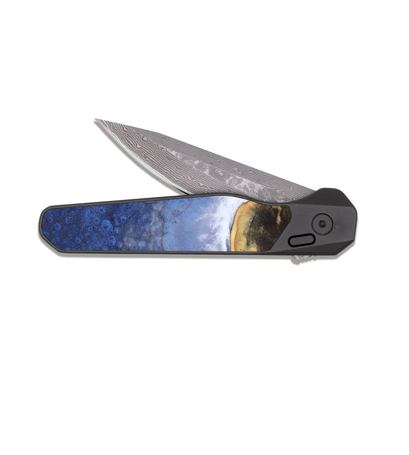 EDC Dark Damascus Wood Pocket Knife - Meta (Coastal, 813510)