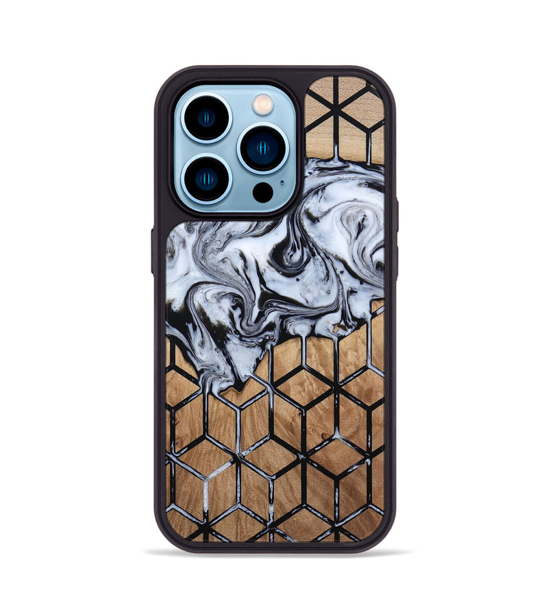 iPhone 14 Pro Wood Phone Case - Shelbie (Pattern, 813546)