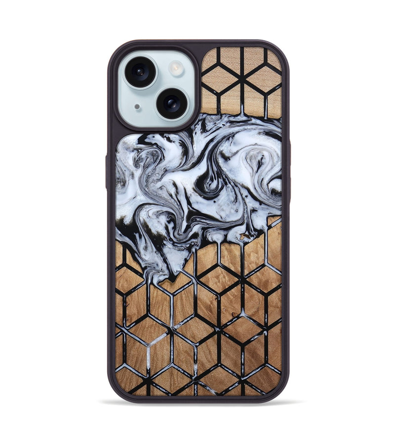 iPhone 15 Wood Phone Case - Shelbie (Pattern, 813546)