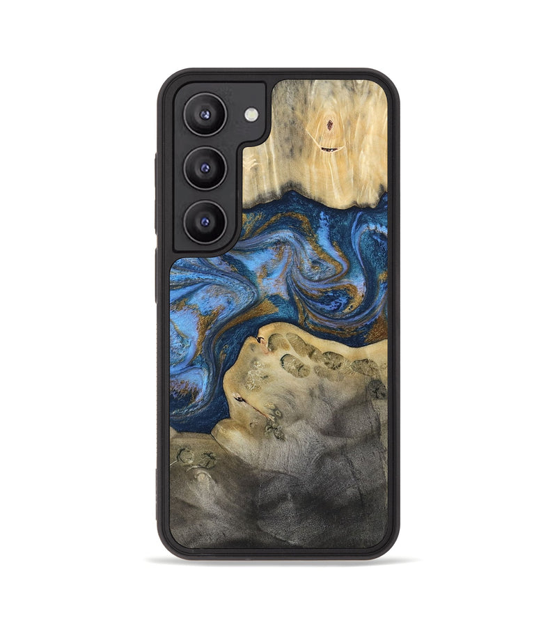 Galaxy S23 Wood Phone Case - Stephan (Teal & Gold, 813625)