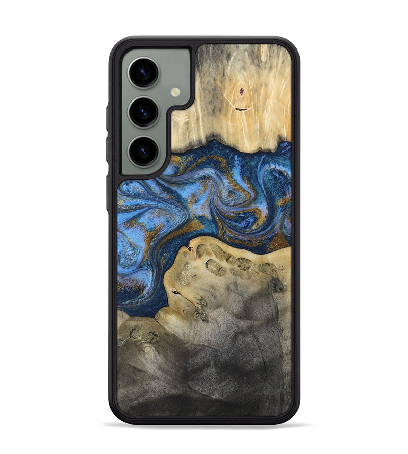 Galaxy S24 Plus Wood Phone Case - Stephan (Teal & Gold, 813625)