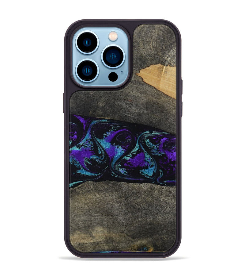 iPhone 14 Pro Max Wood Phone Case - Giles (Purple, 813641)
