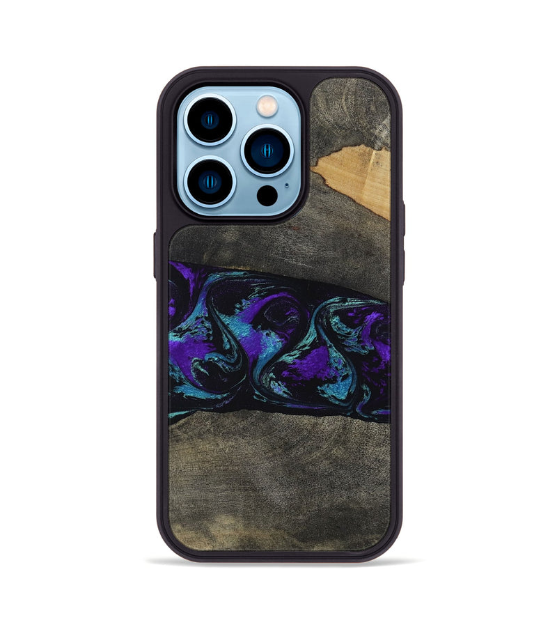 iPhone 14 Pro Wood Phone Case - Giles (Purple, 813641)