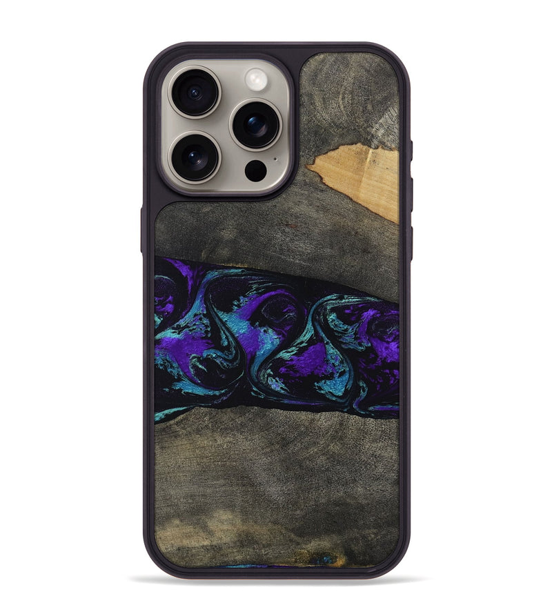 iPhone 15 Pro Max Wood Phone Case - Giles (Purple, 813641)