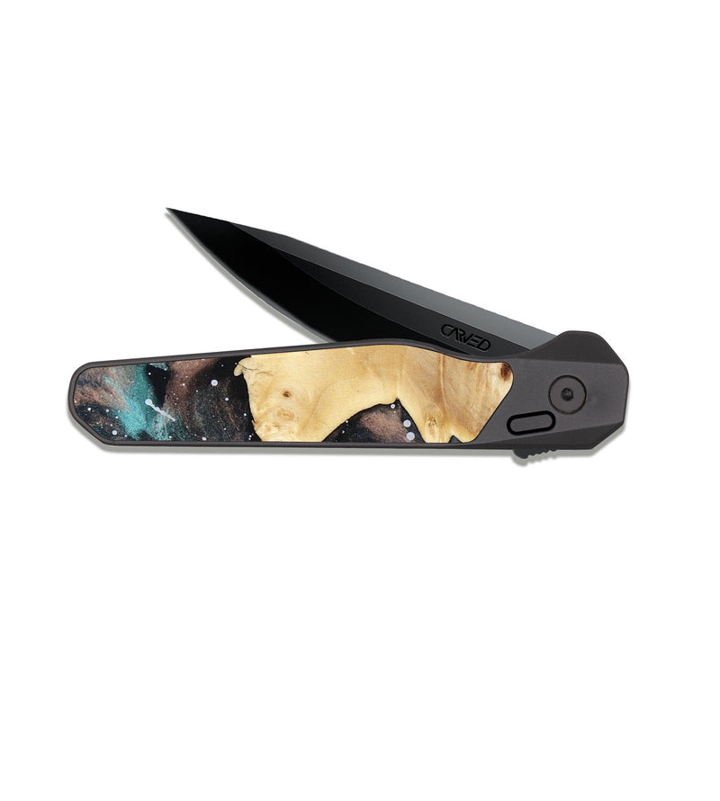EDC Dark Slate Wood Pocket Knife - Melanie (Cosmos, 813726)