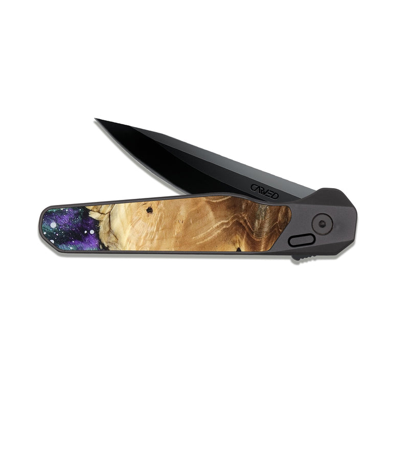 EDC Dark Slate Wood Pocket Knife - Janeen (Cosmos, 813728)