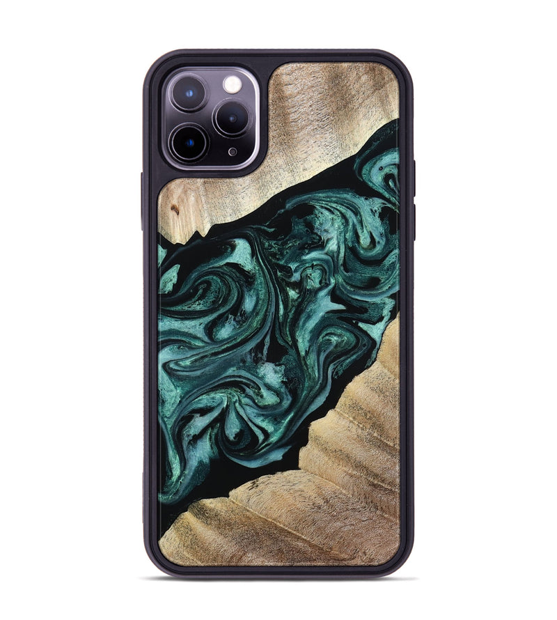 iPhone 11 Pro Max Wood Phone Case - Ronald (Green, 813768)