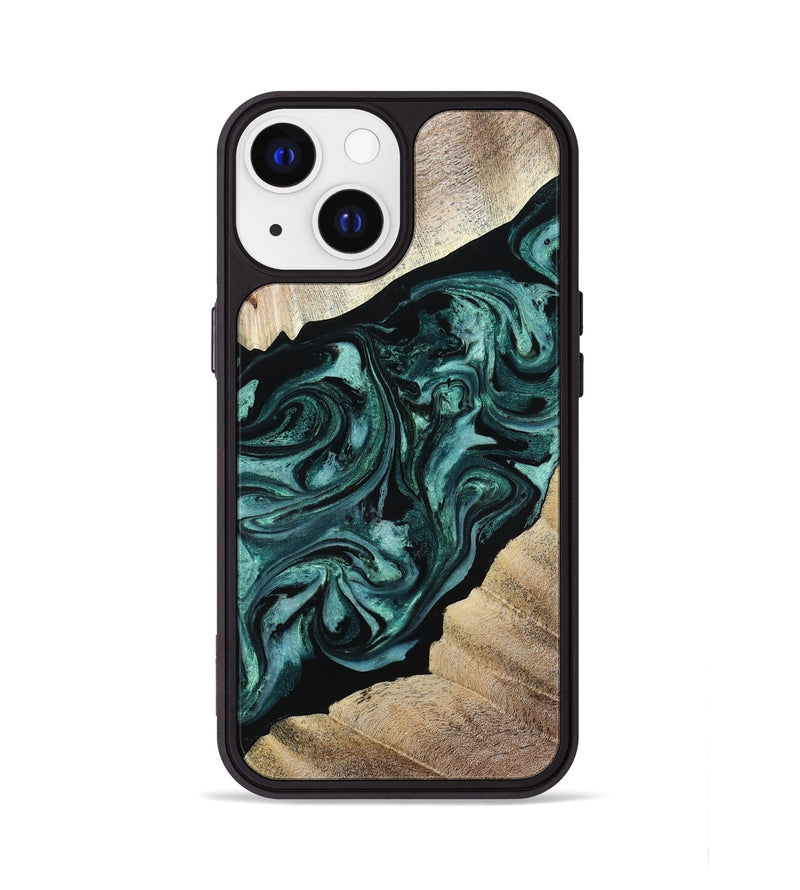 iPhone 13 Wood Phone Case - Ronald (Green, 813768)