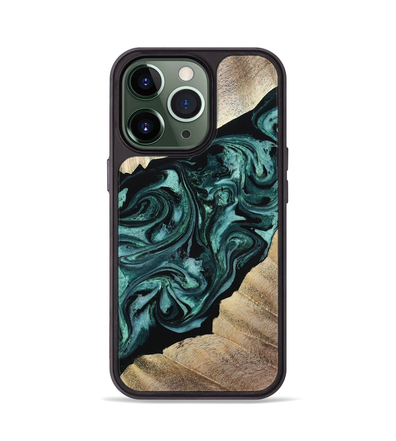 iPhone 13 Pro Wood Phone Case - Ronald (Green, 813768)