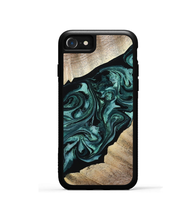 iPhone SE Wood Phone Case - Ronald (Green, 813768)