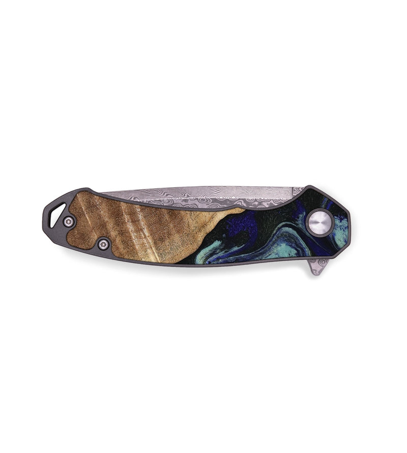 EDC Wood Pocket Knife - Kayley (Blue, 813773)