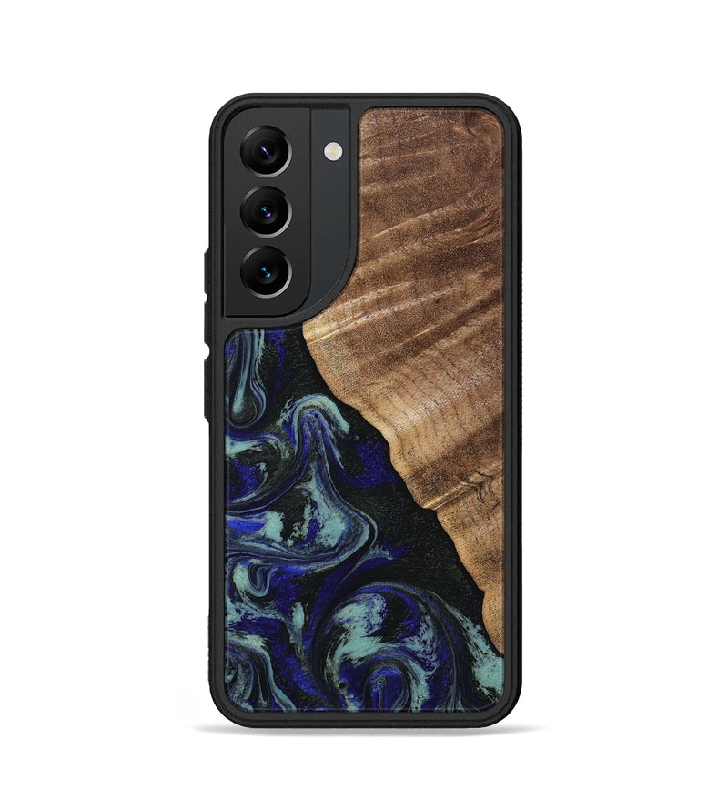 Galaxy S22 Wood Phone Case - Kayley (Blue, 813773)
