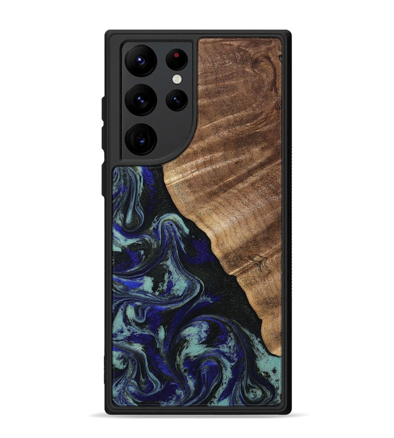 Galaxy S22 Ultra Wood Phone Case - Kayley (Blue, 813773)