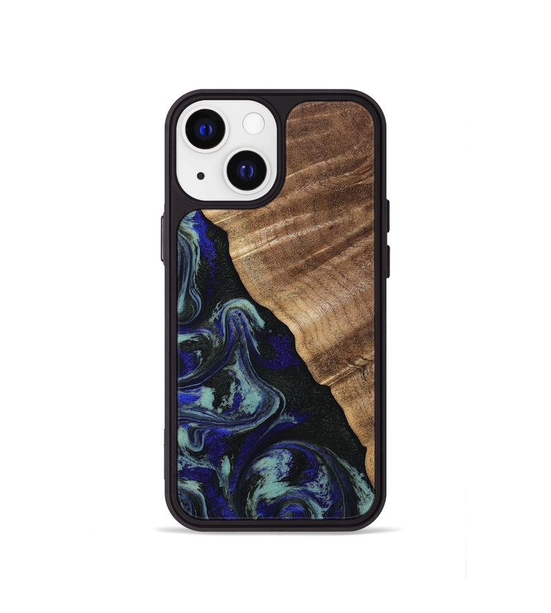 iPhone 13 mini Wood Phone Case - Kayley (Blue, 813773)