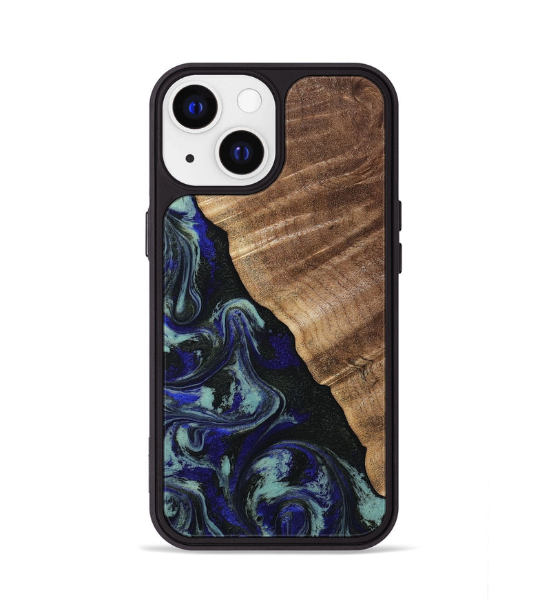 iPhone 13 Wood Phone Case - Kayley (Blue, 813773)