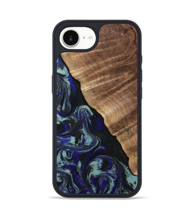 iPhone 16e Wood Phone Case - Kayley (Blue, 813773)