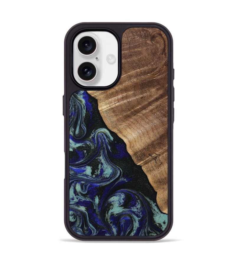 iPhone 17 Wood Phone Case - Kayley (Blue, 813773)
