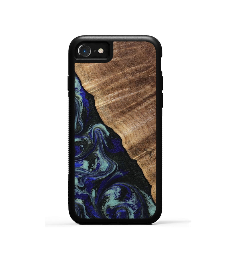 iPhone SE Wood Phone Case - Kayley (Blue, 813773)