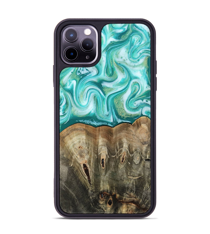 iPhone 11 Pro Max Wood Phone Case - Gigi (Green, 813776)