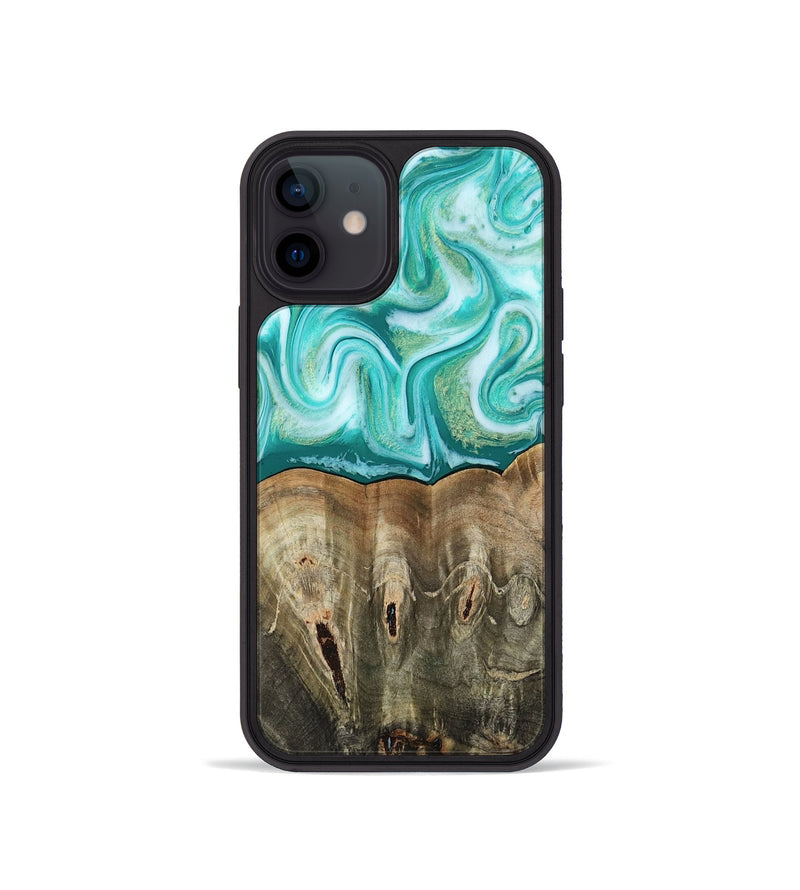 iPhone 12 mini Wood Phone Case - Gigi (Green, 813776)