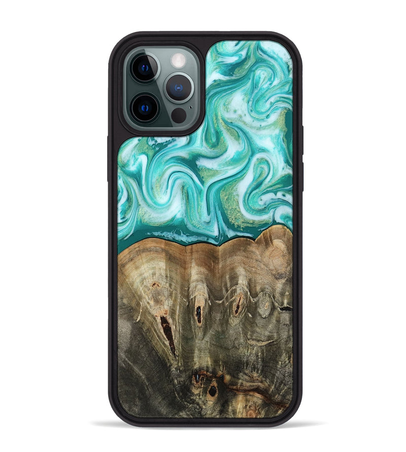iPhone 12 Pro Max Wood Phone Case - Gigi (Green, 813776)