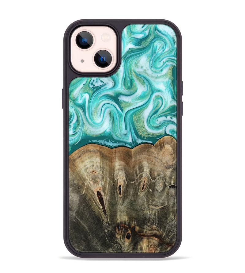 iPhone 14 Plus Wood Phone Case - Gigi (Green, 813776)