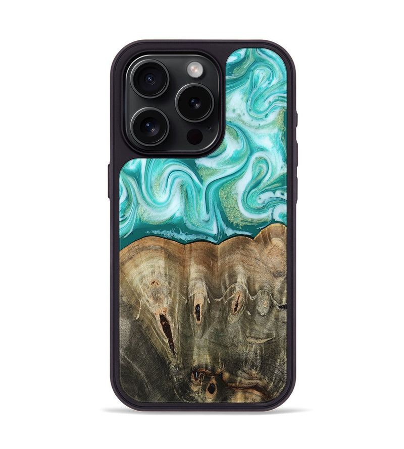 iPhone 15 Pro Wood Phone Case - Gigi (Green, 813776)