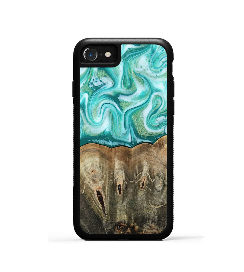 iPhone SE Wood Phone Case - Gigi (Green, 813776)