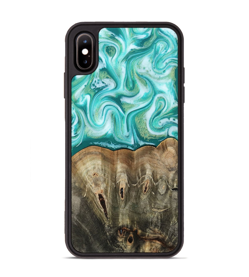 iPhone Xs Max Wood Phone Case - Gigi (Green, 813776)