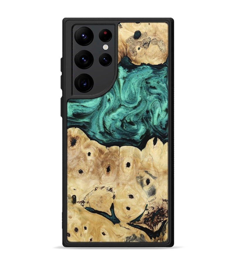 Galaxy S22 Ultra Wood Phone Case - Brendon (Green, 813781)