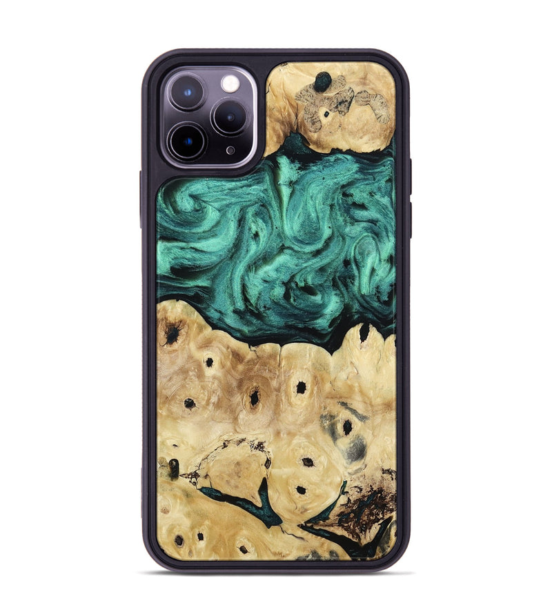 iPhone 11 Pro Max Wood Phone Case - Brendon (Green, 813781)