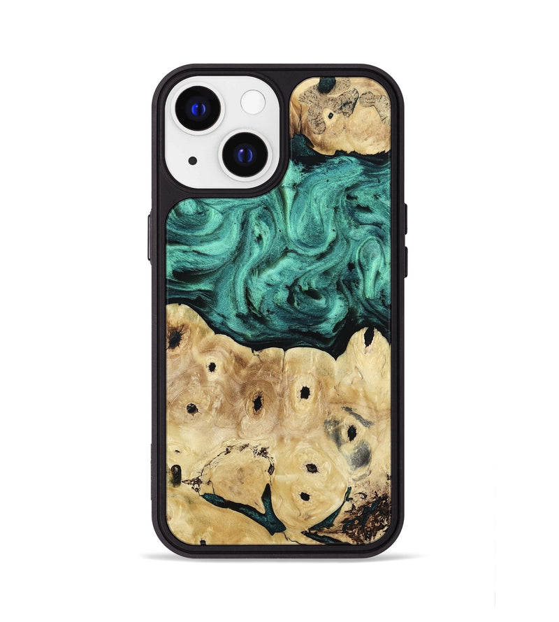 iPhone 13 Wood Phone Case - Brendon (Green, 813781)