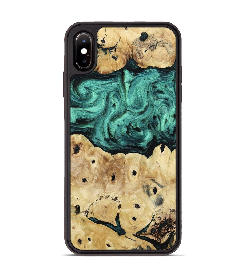 iPhone Xs Max Wood Phone Case - Brendon (Green, 813781)