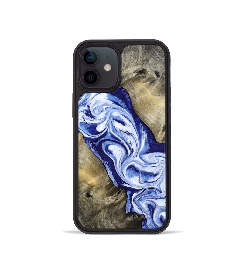 iPhone 12 mini Wood Phone Case - Basil (Blue, 813794)