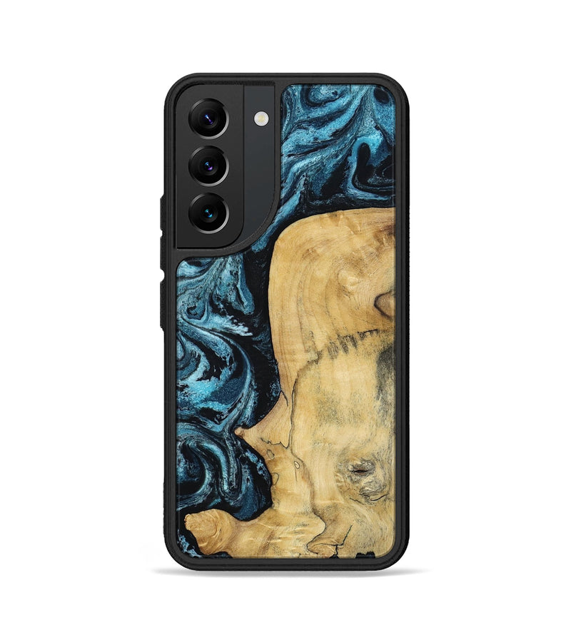 Galaxy S22 Wood Phone Case - Keegan (Blue, 813799)