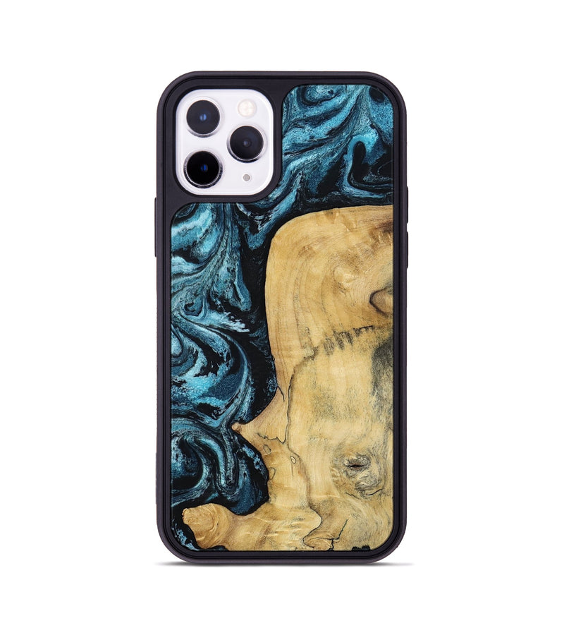 iPhone 11 Pro Wood Phone Case - Keegan (Blue, 813799)