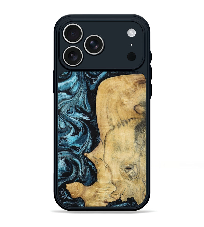 iPhone 17 Pro Max Wood Phone Case - Keegan (Blue, 813799)